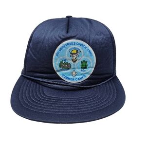 Vintage 90s Boy Scouts 25th Minsi Trails Council Foam Snapback Trucker Hat Cap